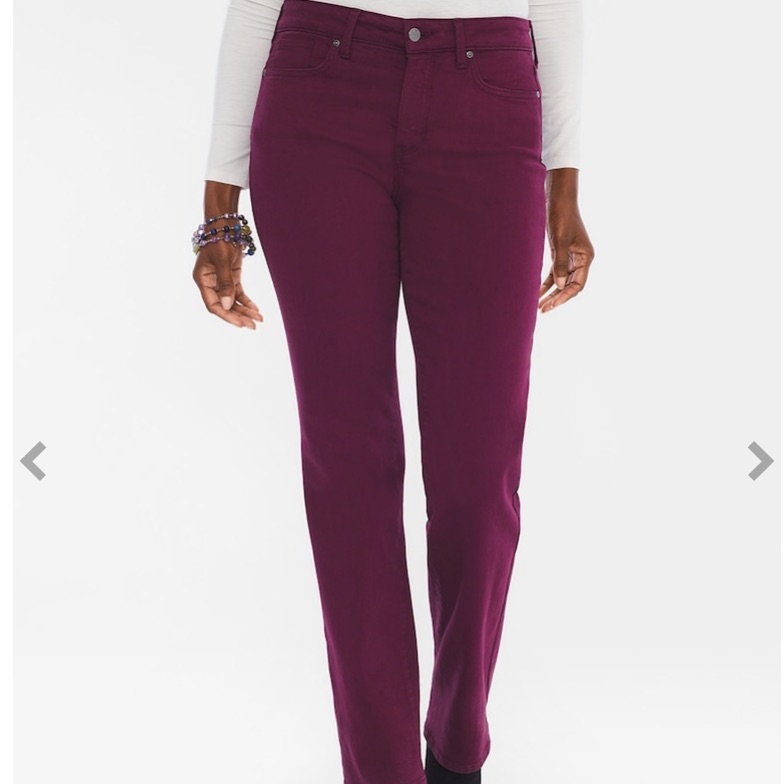 Nydj Straight Leg Jeans Burgundy Red Size 4 Pants